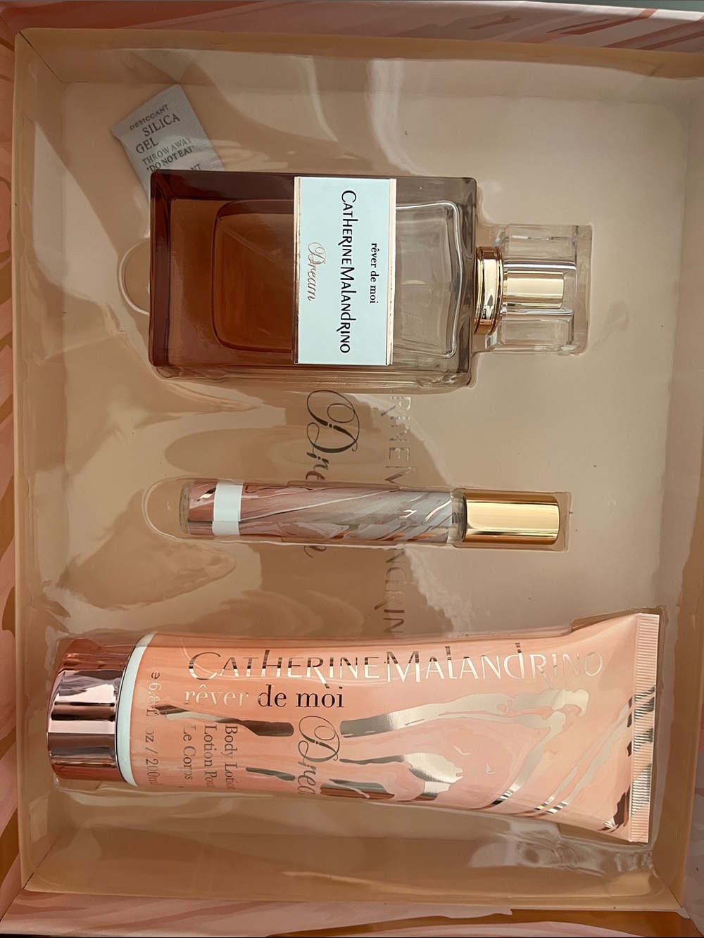 Catherine Malandrino Peach & Gold Fragrance and Body Trio